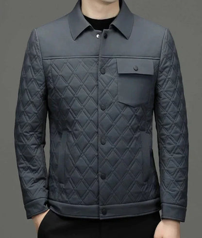 Veste Matelassée À Manches Longues Avec Fermeture À Boutons-Pression Pour Homme | Idéal Pour La Mi-Saison