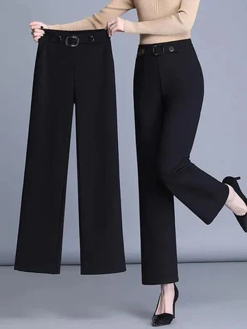 Pantalon Large à Taille Haute pour Femme | Idéal pour le Quotidien et le Bureau