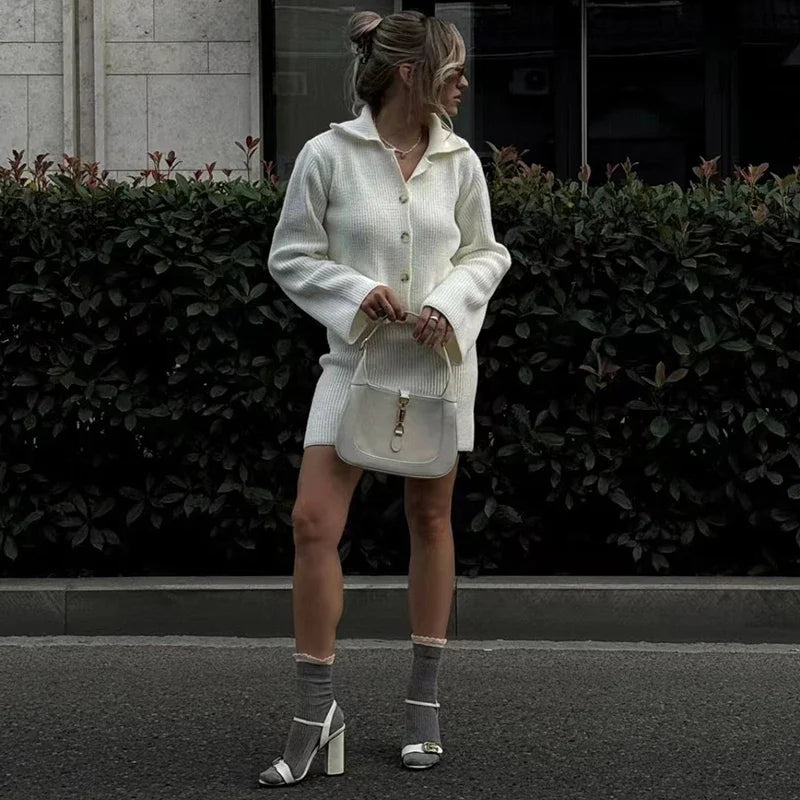 Ensemble Coordonné Avec Cardigan Et Jupe Pour Femmes | Idéal Pour Saison Fraîche Et Usage Quotidien