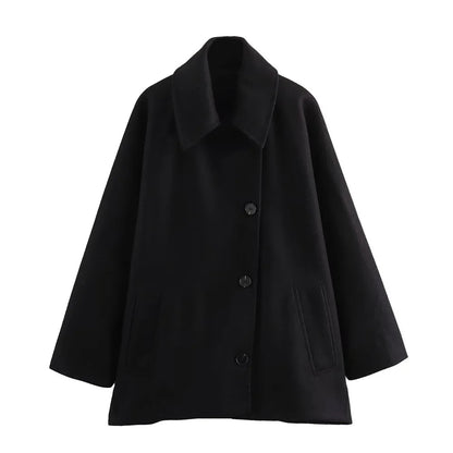 Manteau Long Oversize de Style Trench pour Femme avec Manches Longues | Idéal pour l’Automne et l’Hiver