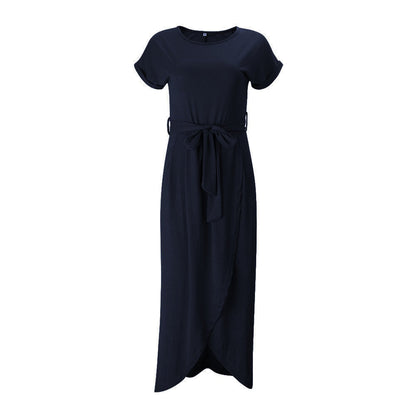 Robe Maxi Avec Fente Et Ceinture À Nouer Pour Femme | Idéale Pour Les Occasions Estivales