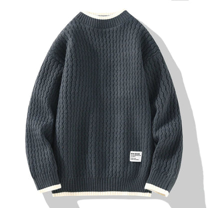 Pull Structuré pour Homme avec Détails Contrastants | Idéal pour l’Hiver