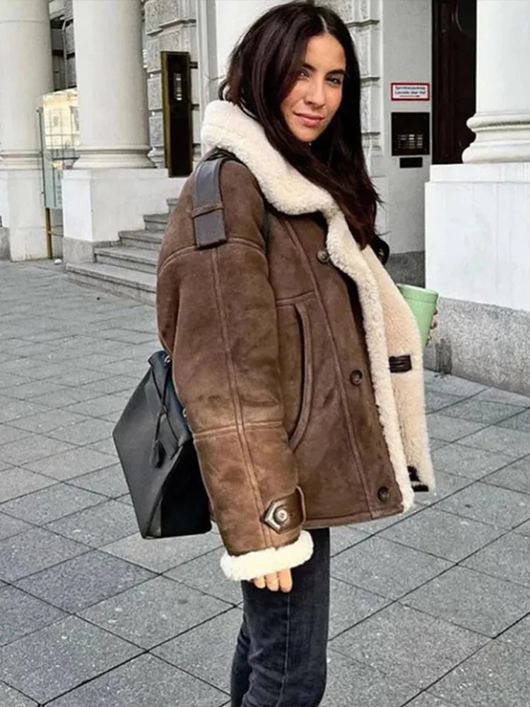 Manteau Long à Col Revers avec Boutonnage Simple pour Femme | Idéal pour l’Automne et l’Hiver