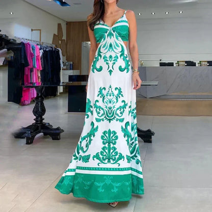 Robe D’été À Décolleté En V Et Fines Bretelles Pour Femmes | Idéal Pour Été Et Soirées Décontractées