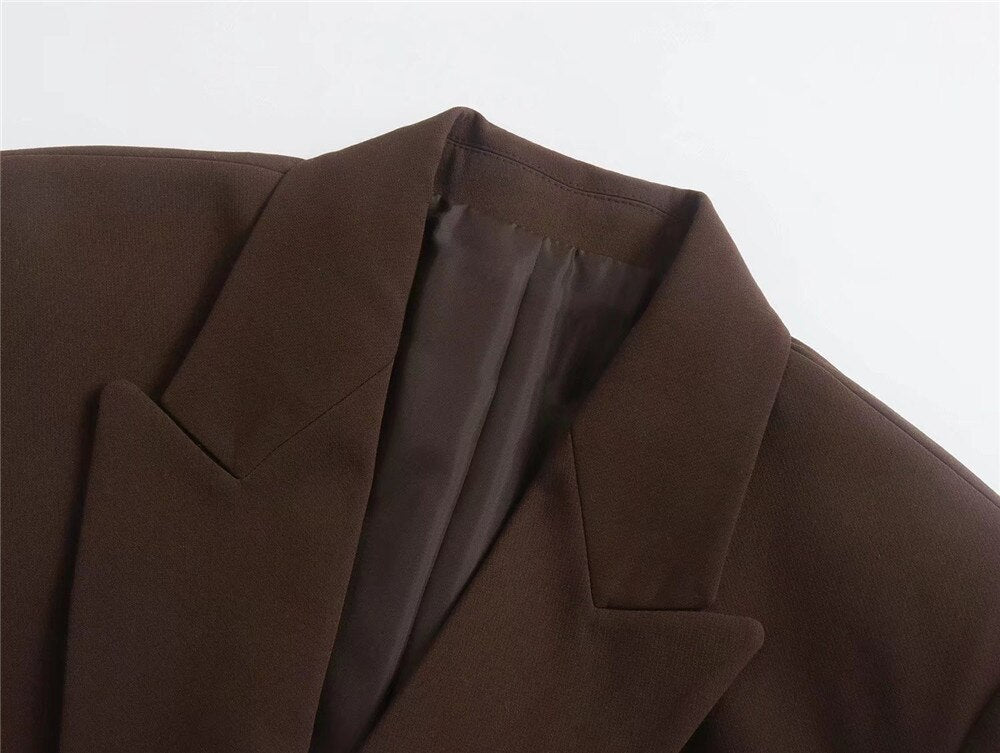 Blazer Croisé Avec Col À Revers Pour Femme | Idéal Pour Le Travail Ou Les Occasions Décontractées