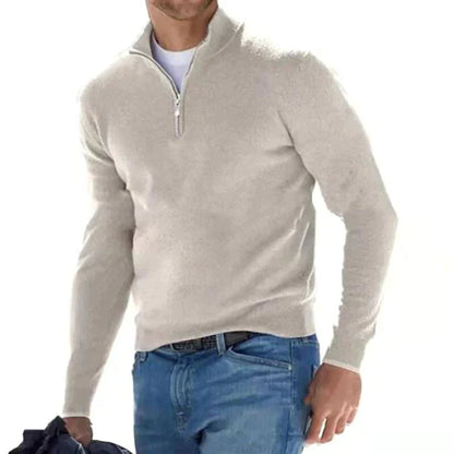 Pull à Fermeture Zippée pour Homme avec Coupe Classique | Idéal pour Quotidien et Temps Libre
