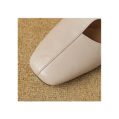 Mules à bout carré avec détail métallique pour femmes | Idéales pour le printemps et l’été