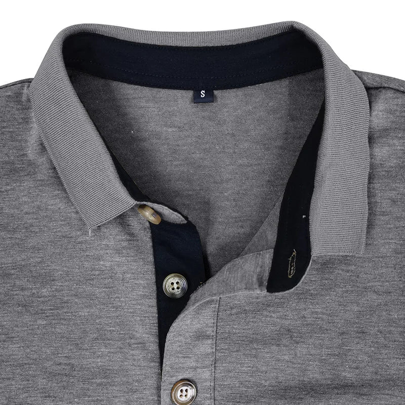 Chemise À Manches Longues Avec Col Contrasté Et Poche Poitrine Pour Homme | Idéale Pour Le Quotidien Et Les Occasions Semi-Formelles