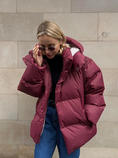 Manteau Parka Matelassé avec Capuche et Poches pour Femme | Idéal pour l’Hiver