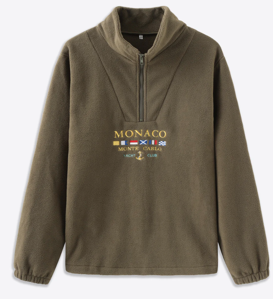 Pull-Over Zippé Homme à Coupe Fonctionnelle pour Usage Quotidien | Idéal pour la Mi-Saison