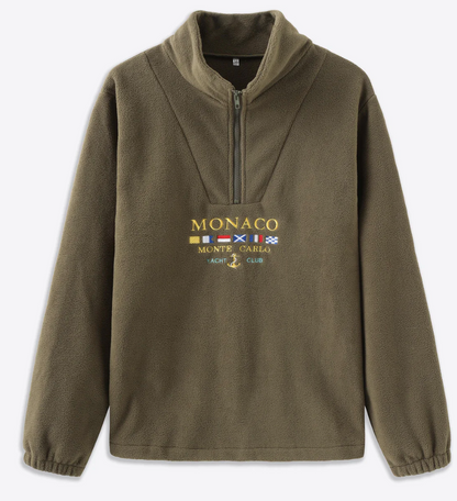 Pull-Over Zippé Homme à Coupe Fonctionnelle pour Usage Quotidien | Idéal pour la Mi-Saison