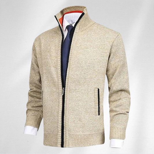 Cardigan Zippé à Col Montant pour Homme | Idéal pour l’Automne et l’Hiver