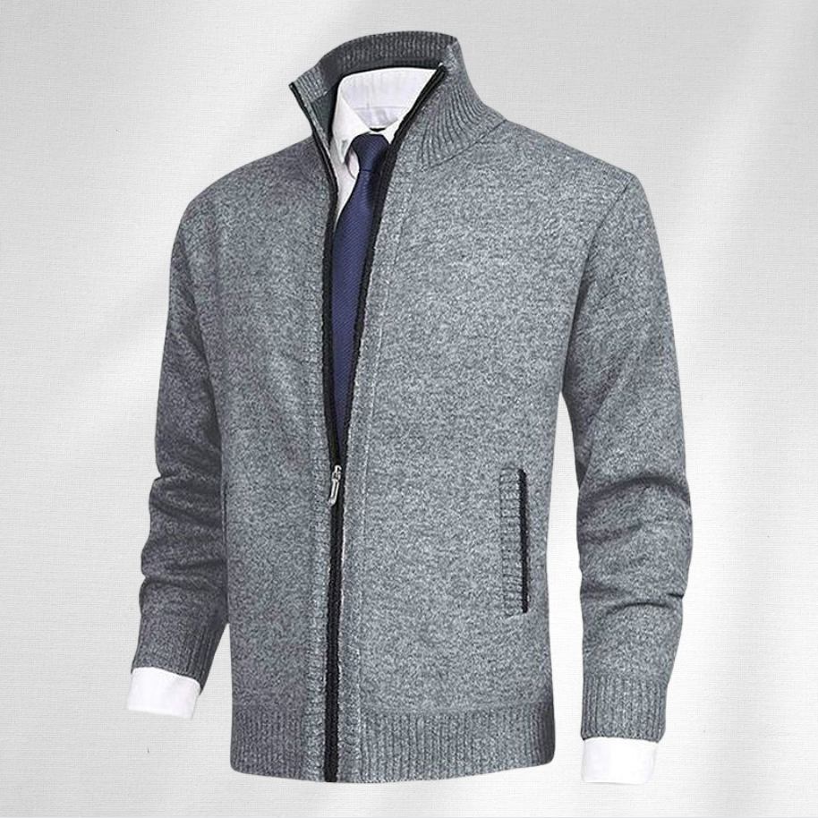 Cardigan Zippé à Col Montant pour Homme | Idéal pour l’Automne et l’Hiver