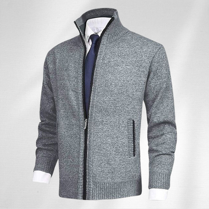 Cardigan Zippé à Col Montant pour Homme | Idéal pour l’Automne et l’Hiver