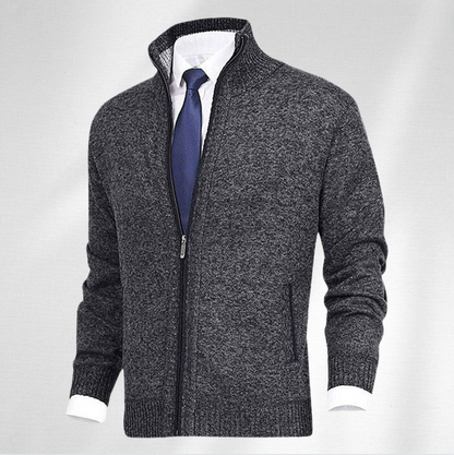 Cardigan Zippé à Col Montant pour Homme | Idéal pour l’Automne et l’Hiver