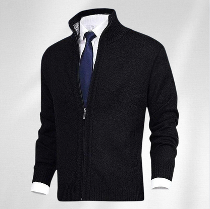 Cardigan Zippé à Col Montant pour Homme | Idéal pour l’Automne et l’Hiver