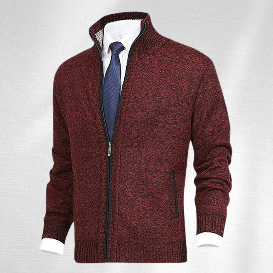 Cardigan Zippé à Col Montant pour Homme | Idéal pour l’Automne et l’Hiver
