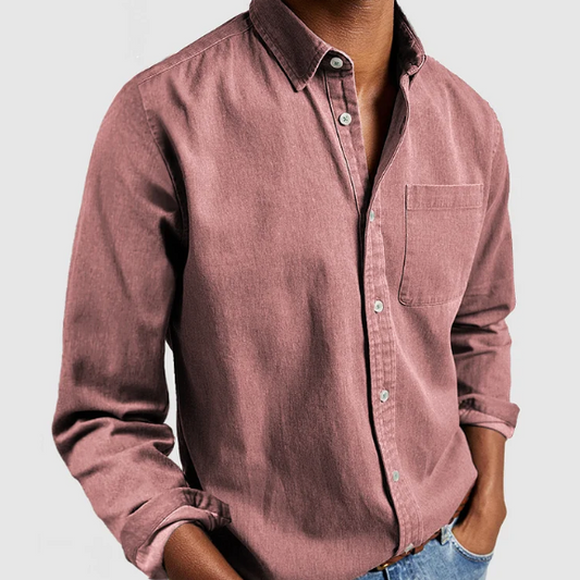 Chemise Décontractée En Jean pour Homme À Manches Longues | Idéale pour Le Quotidien
