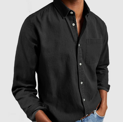 Chemise Décontractée En Jean pour Homme À Manches Longues | Idéale pour Le Quotidien