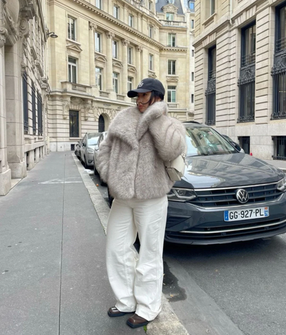 Manteau avec Col Oversize pour Femme | Idéal pour l’Hiver et les Occasions Spéciales