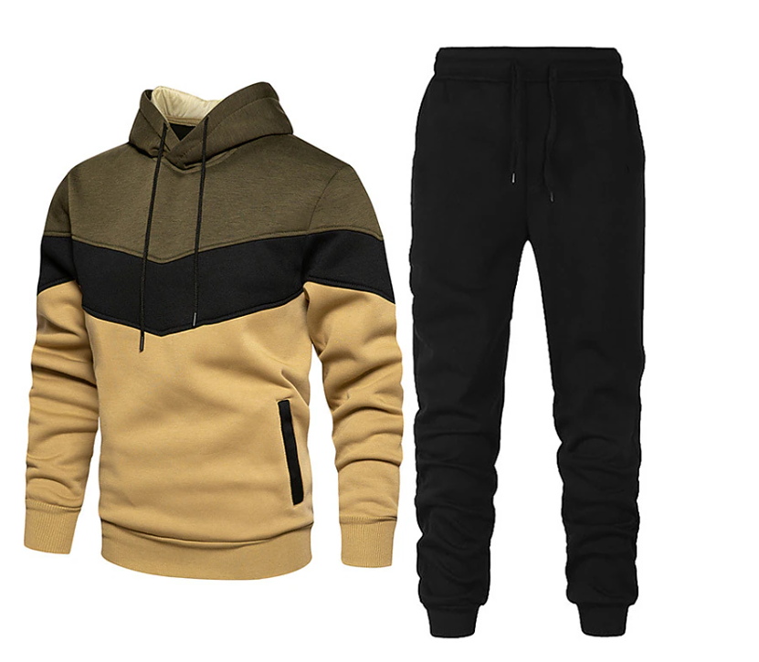 Ensemble de Sport Deux Pièces avec Veste et Pantalon pour Homme | Idéal pour l’Entraînement ou la Détente