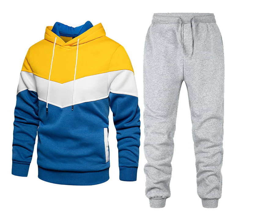 Ensemble de Sport Deux Pièces avec Veste et Pantalon pour Homme | Idéal pour l’Entraînement ou la Détente