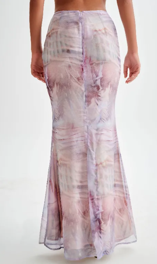 Jupe Longue avec Volants et Motif Coquillage pour Femme | Idéale pour l'Été