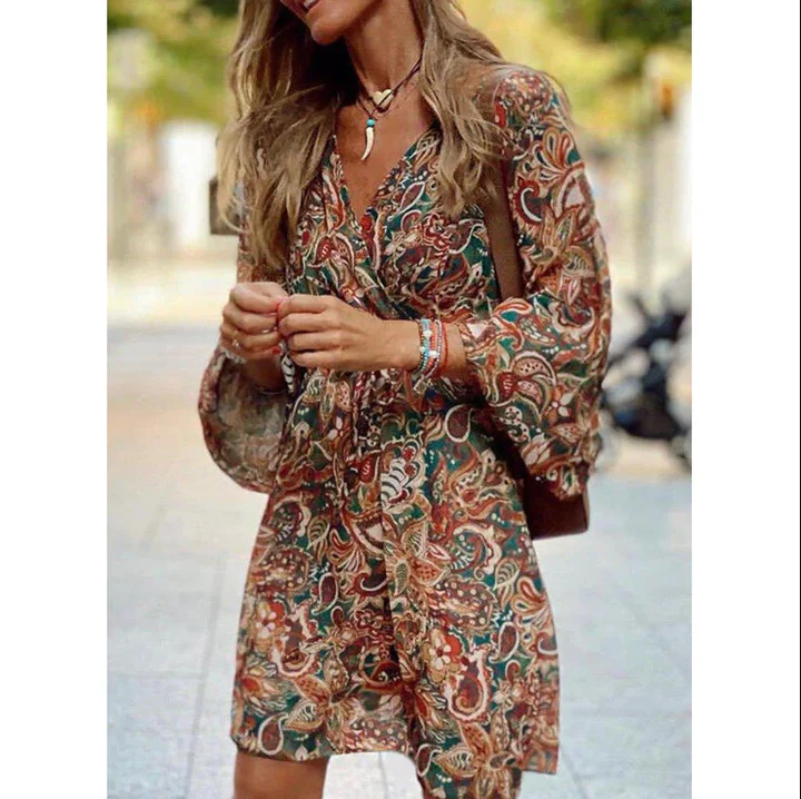Robe Longue Bohème avec Coupe Aérée pour Femme | Idéale pour l’Été