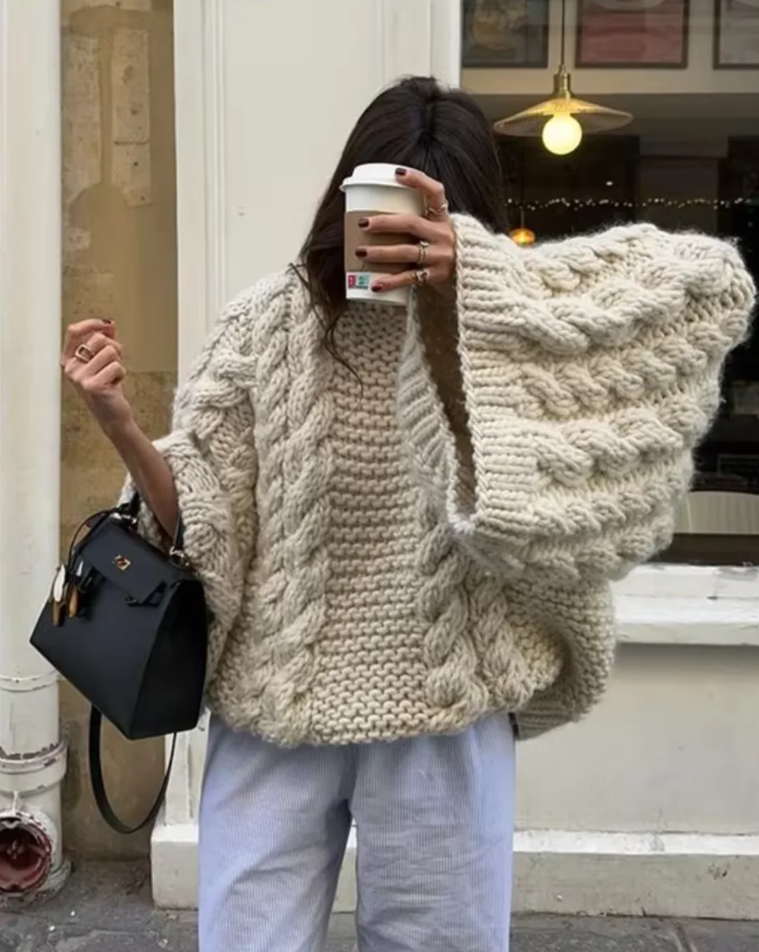 Pull À Col Rond avec Coupe Confortable pour Femme | Idéal pour L’Hiver
