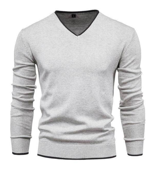 Pull À Col En V Avec Coupe Ajustée Pour Homme | Idéal Pour Les Tenues Quotidiennes