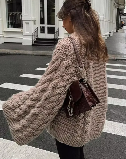 Pull À Col Rond avec Coupe Confortable pour Femme | Idéal pour L’Hiver