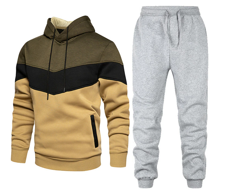 Ensemble de Sport Deux Pièces avec Veste et Pantalon pour Homme | Idéal pour l’Entraînement ou la Détente