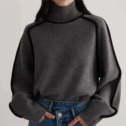 Pull À Col Roulé Classique pour Femme | Idéal pour l’Automne Et l’Hiver