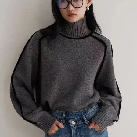 Pull À Col Roulé Classique pour Femme | Idéal pour l’Automne Et l’Hiver