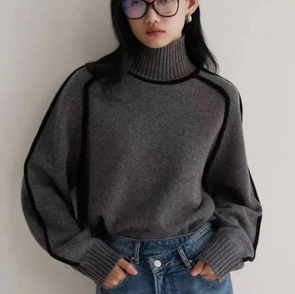 Pull À Col Roulé Classique pour Femme | Idéal pour l’Automne Et l’Hiver