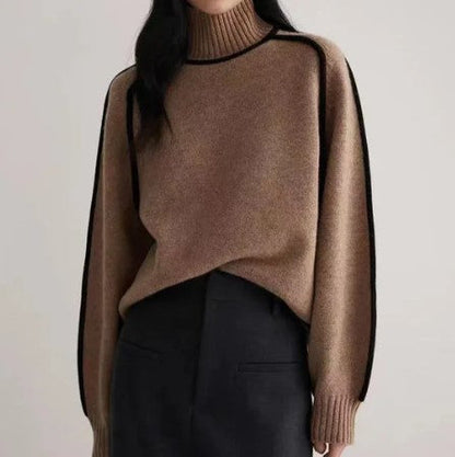 Pull À Col Roulé Classique pour Femme | Idéal pour l’Automne Et l’Hiver