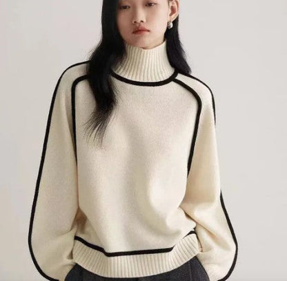 Pull À Col Roulé Classique pour Femme | Idéal pour l’Automne Et l’Hiver
