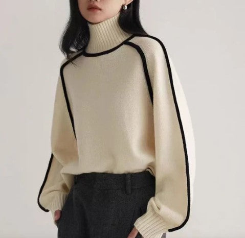 Pull À Col Roulé Classique pour Femme | Idéal pour l’Automne Et l’Hiver