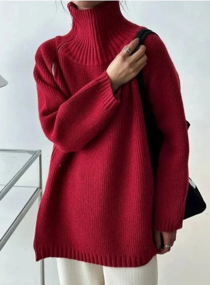 Pull À Col Montant pour Femme | Idéal pour l’Automne Et l’Hiver