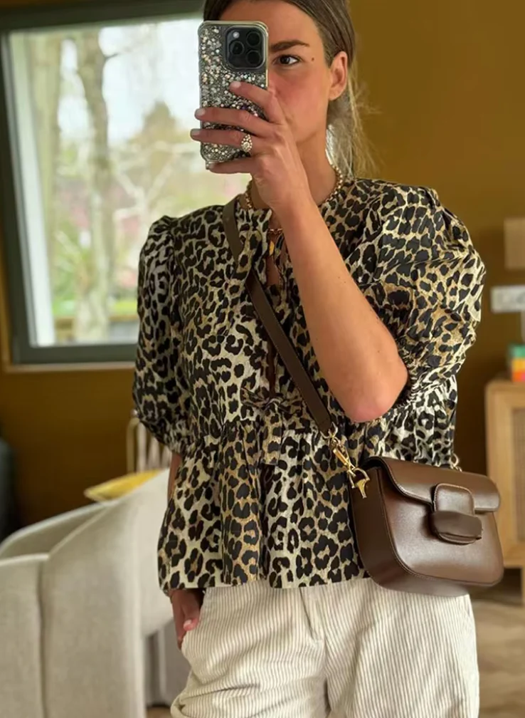 Blouse à Rayures avec Manches Bouffantes pour Femme | Idéale pour le Printemps et l'Été
