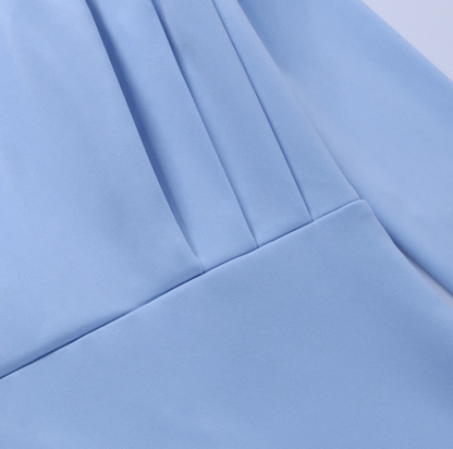Robe Longue à Manches Longues avec Taille Définie pour Femme | Idéale pour les Occasions Formelles et les Soirées