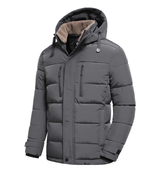 Veste D’Hiver avec Capuche Amovible Et Fermeture Zippée pour Homme | Idéal pour La Saison Froide