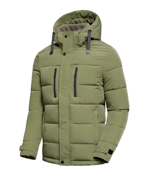 Veste D’Hiver avec Capuche Amovible Et Fermeture Zippée pour Homme | Idéal pour La Saison Froide