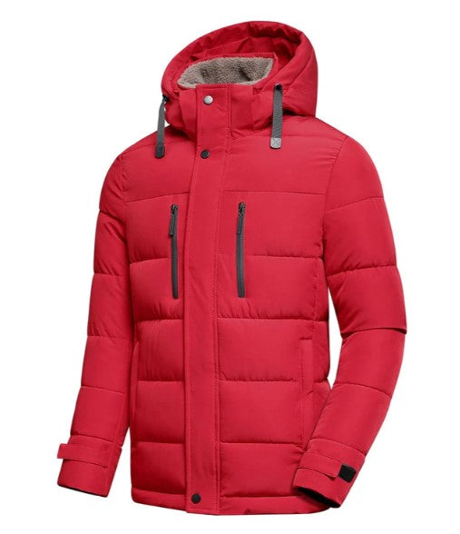 Veste D’Hiver avec Capuche Amovible Et Fermeture Zippée pour Homme | Idéal pour La Saison Froide