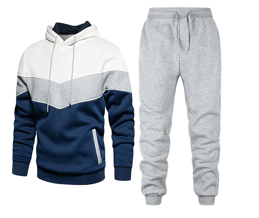 Ensemble de Sport Deux Pièces avec Veste et Pantalon pour Homme | Idéal pour l’Entraînement ou la Détente