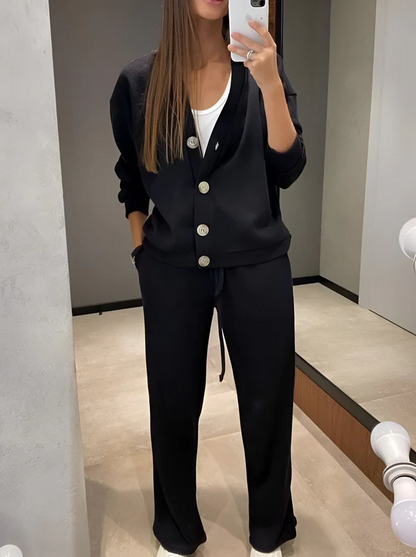 Ensemble Décontracté À Boutons pour Femmes | Idéal pour Le Quotidien Et La Détente