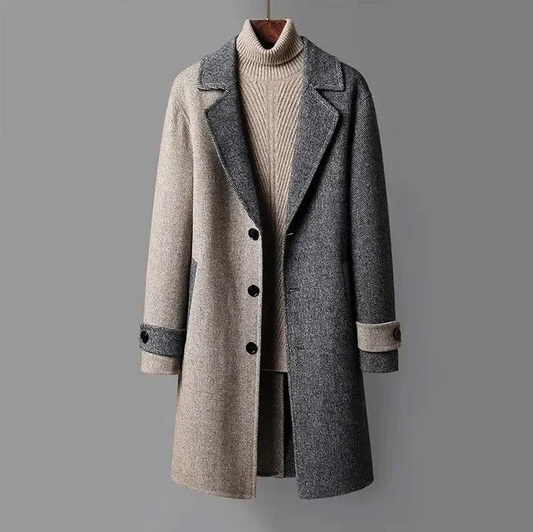 Manteau Long À Fermeture Boutonnée pour Homme | Idéal pour Les Occasions Formelles Et L’Hiver