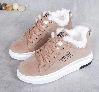 Baskets d’Hiver avec Doublure en Fourrure Synthétique pour Femmes | Idéal pour la Saison Froide