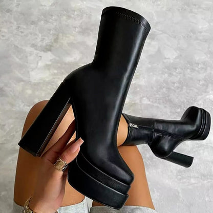 Bottines à Plateforme de 5 cm avec Talon de 15 cm pour Femmes | Idéales pour un Usage Quotidien ou Habillé