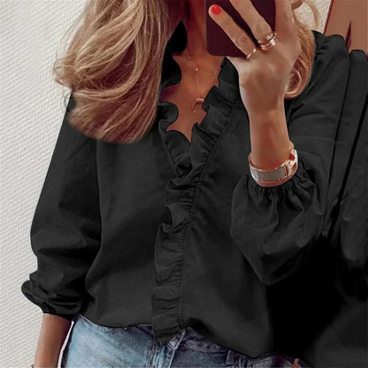 Blouse à Manches Longues avec Coupe Ample pour Femme | Idéale pour le Bureau ou les Sorties Quotidiennes